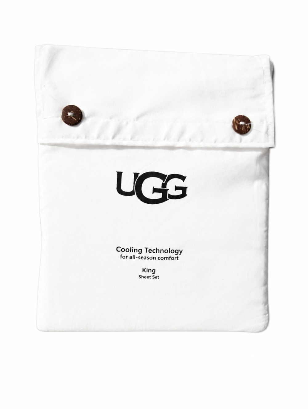UGG Cooling Technology King Sheet Set – Bright White | Wrinkle-Resistant, Luxury